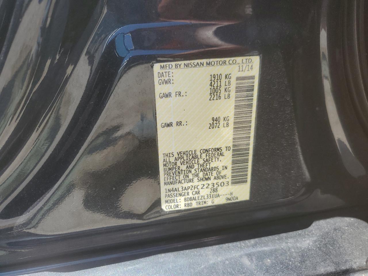 2015 Nissan Altima 2.5 - zdjęcie 12