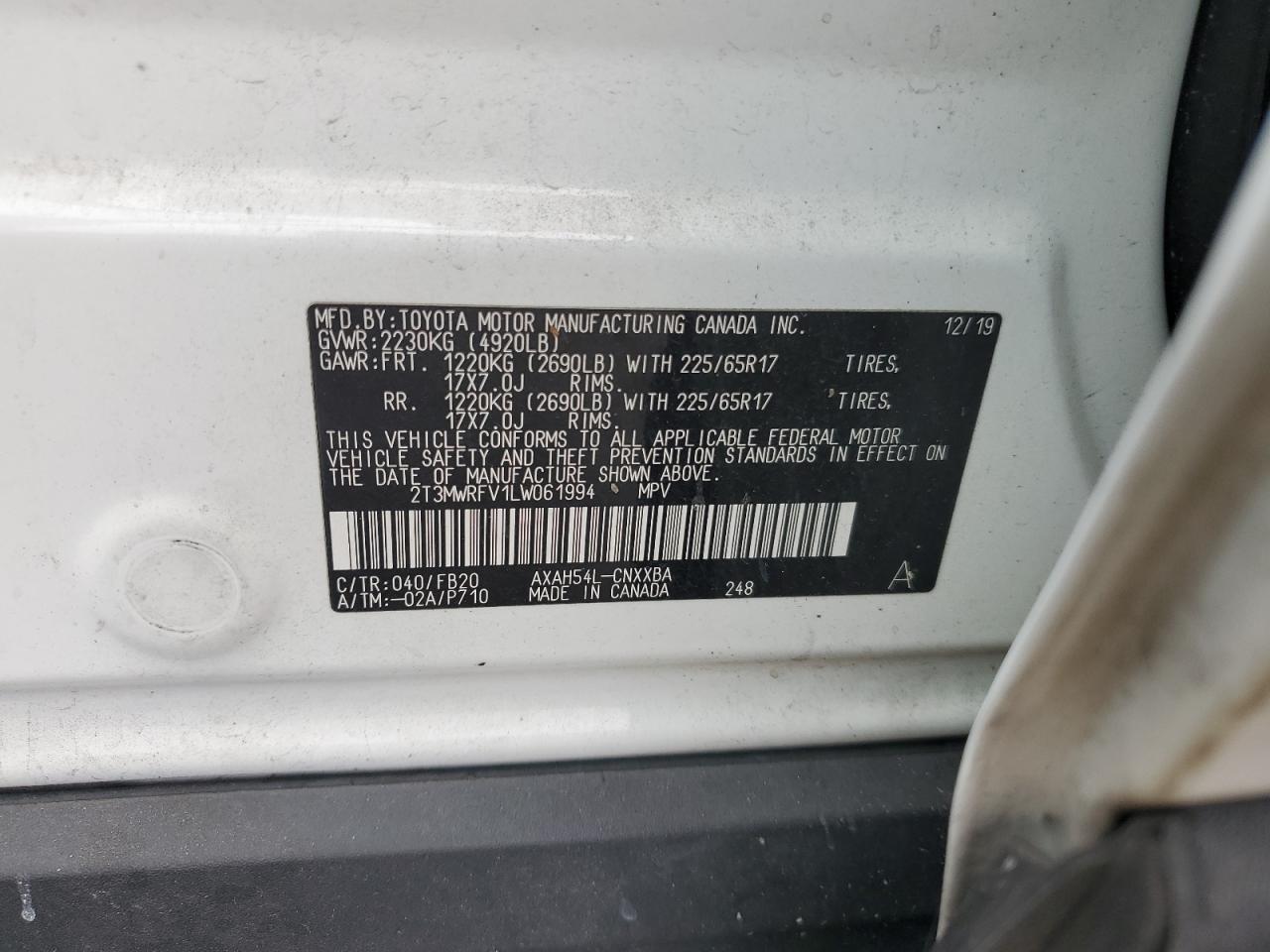 2020 Toyota Rav4 Le - zdjęcie 13