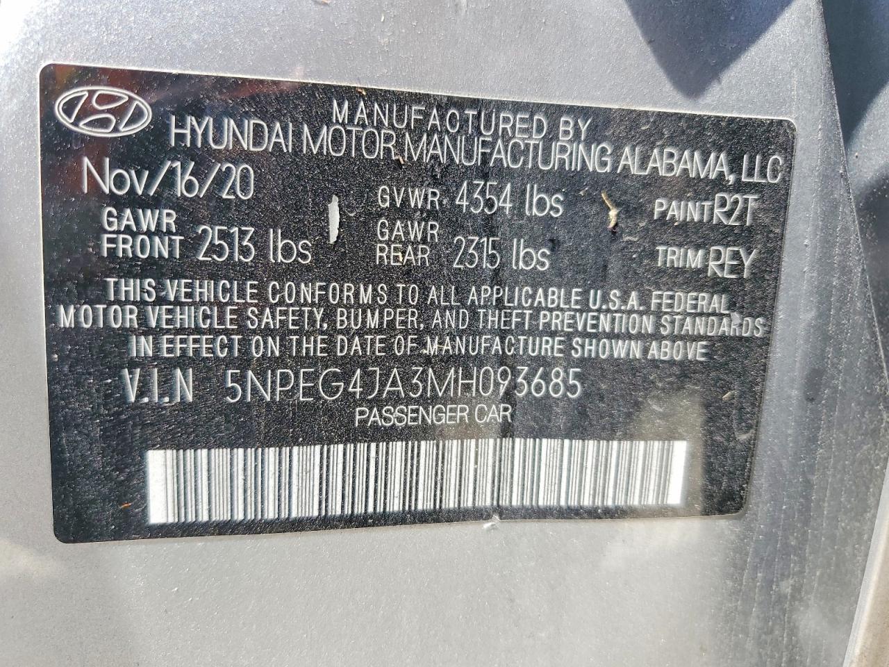 2021 Hyundai Sonata Se - zdjęcie 12