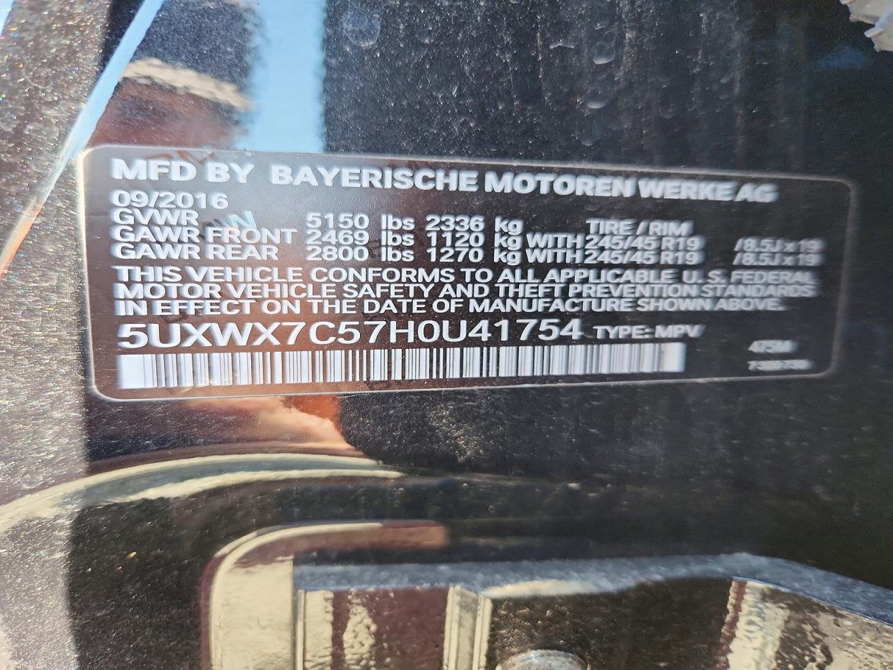 2017 BMW X3 xDrive35I - zdjęcie 13