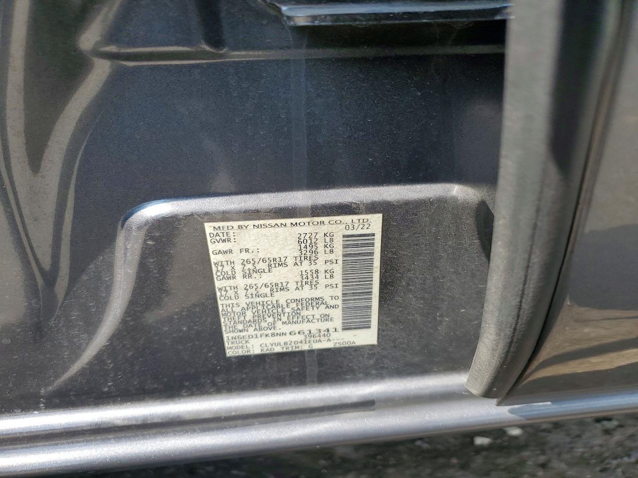 2022 Nissan Frontier Sv - zdjęcie 12