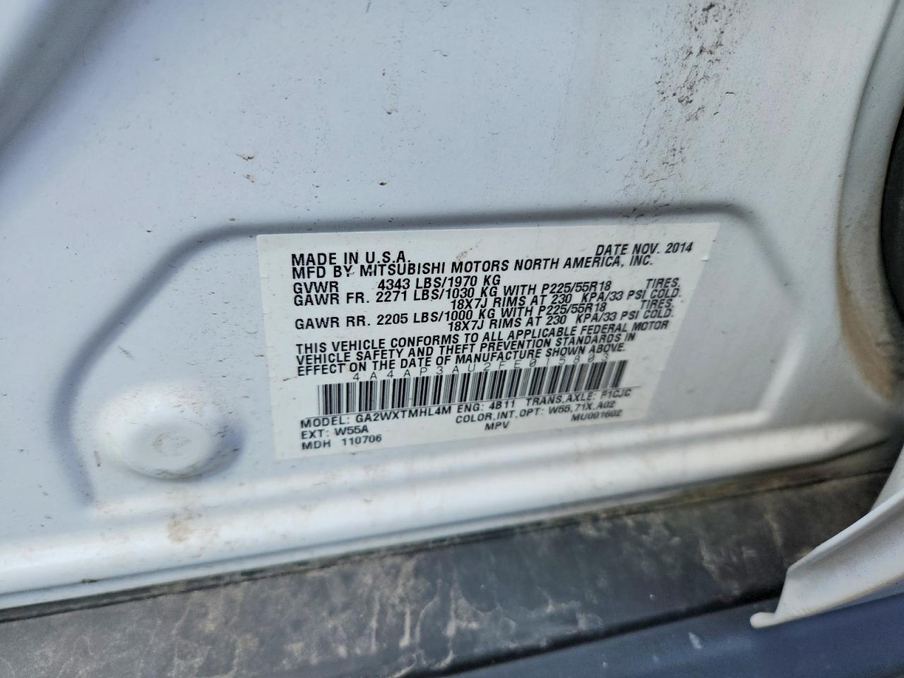2015 Mitsubishi Outlander Sport Es - zdjęcie 13