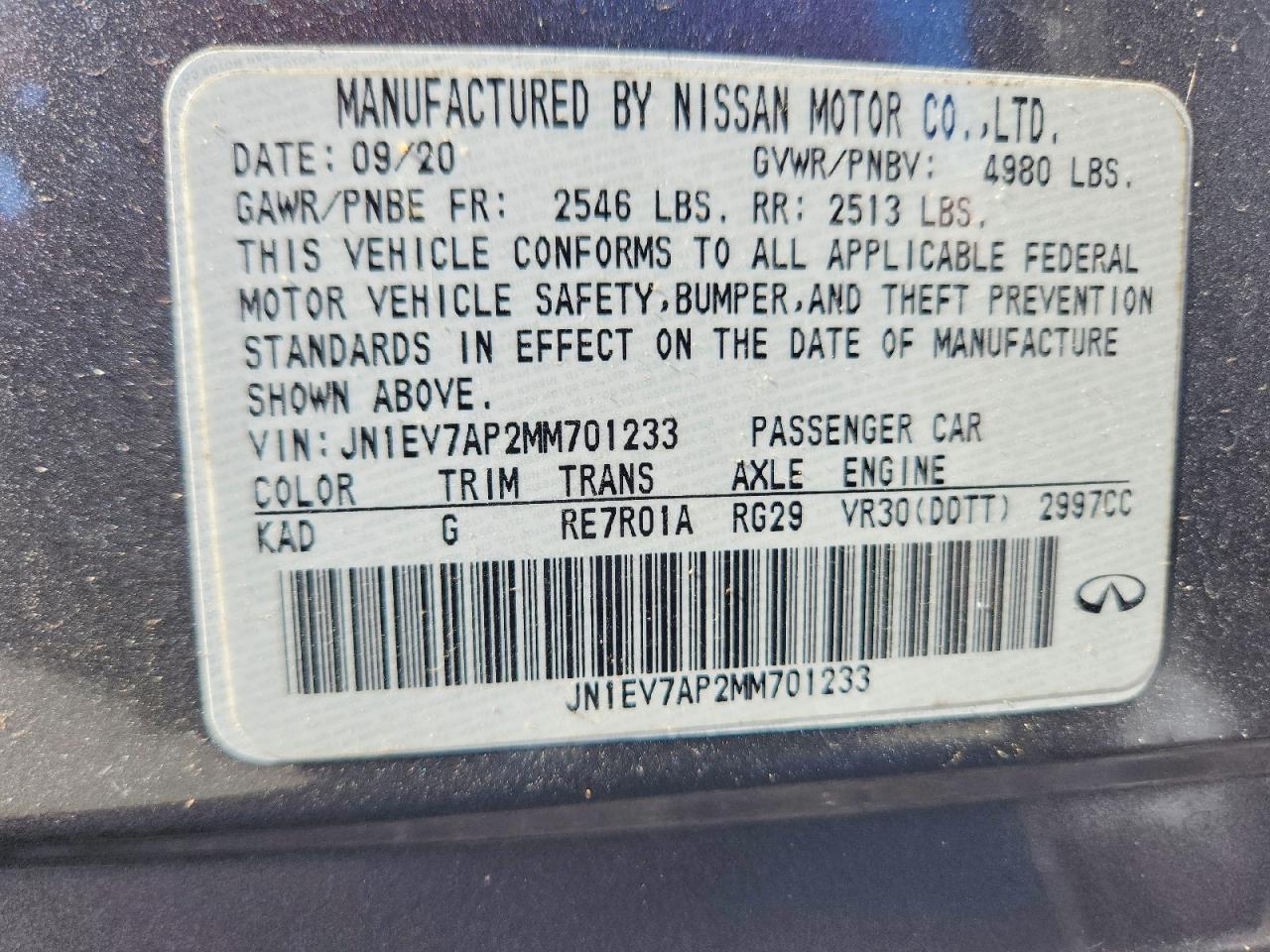 2021 Infiniti Q50 Pure - zdjęcie 13