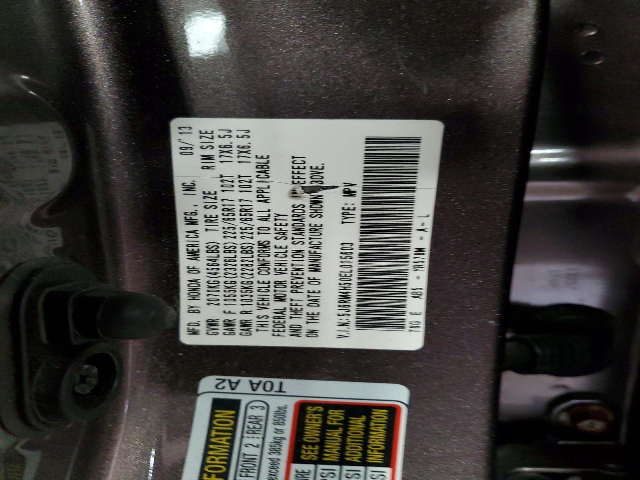 2014 Honda Cr-V Ex - zdjęcie 13