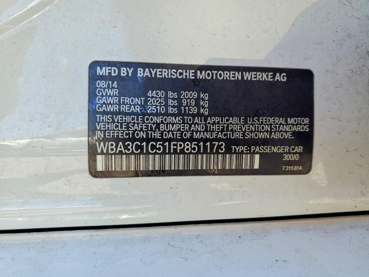 2015 BMW 328 I Sulev - zdjęcie 12