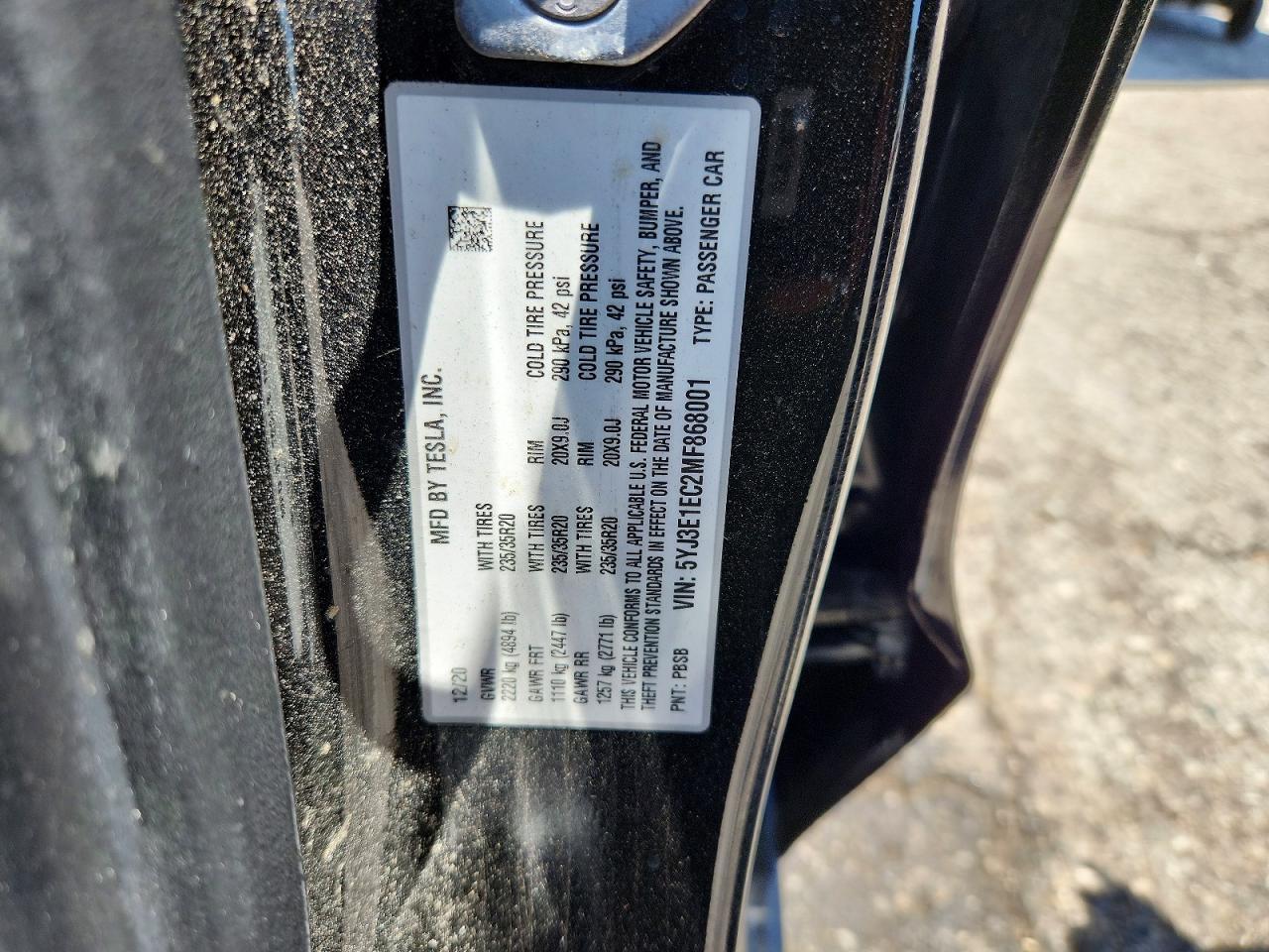 2021 Tesl Model 3 - zdjęcie 12