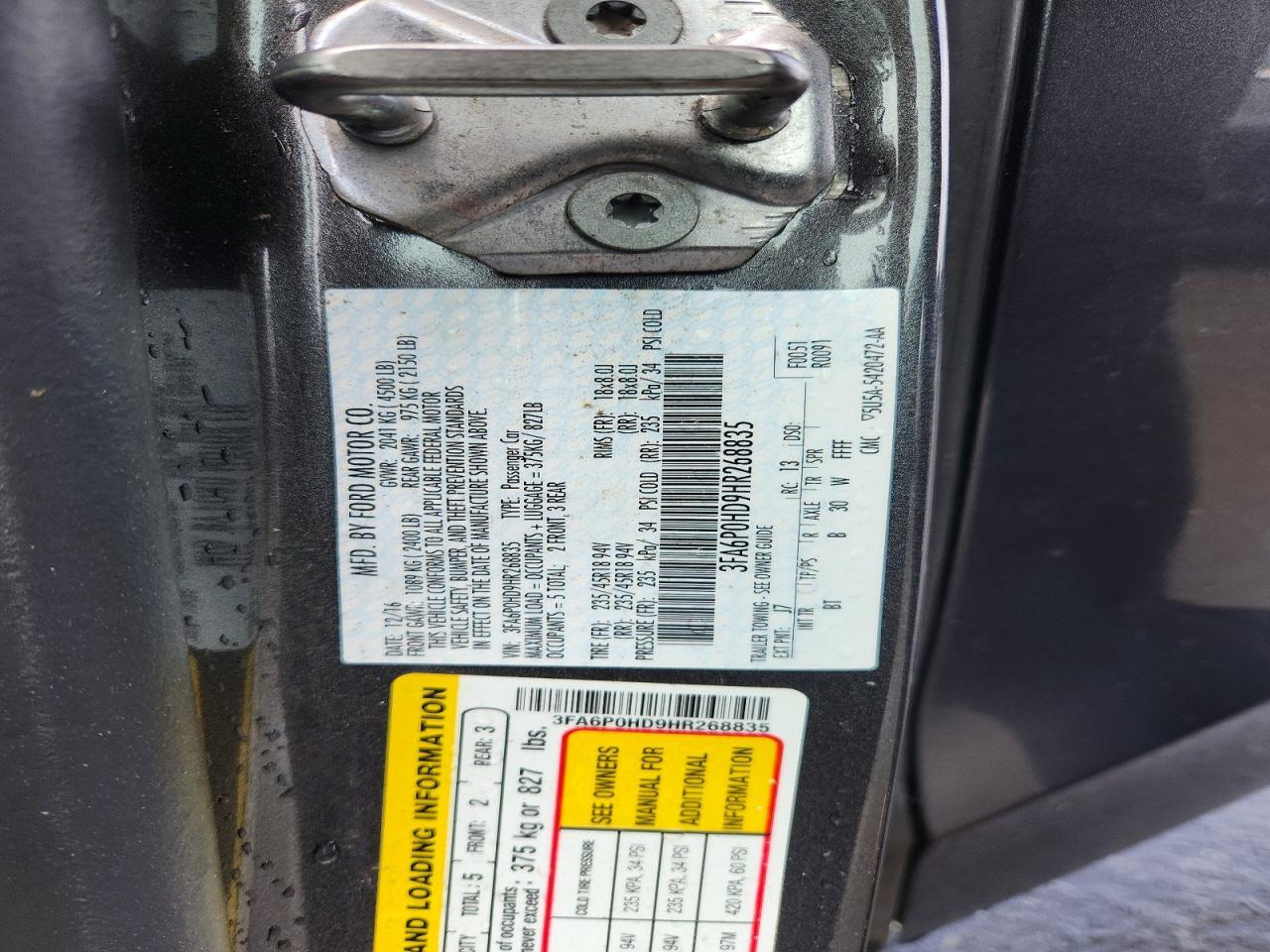 2017 Ford Fusion Se - zdjęcie 12