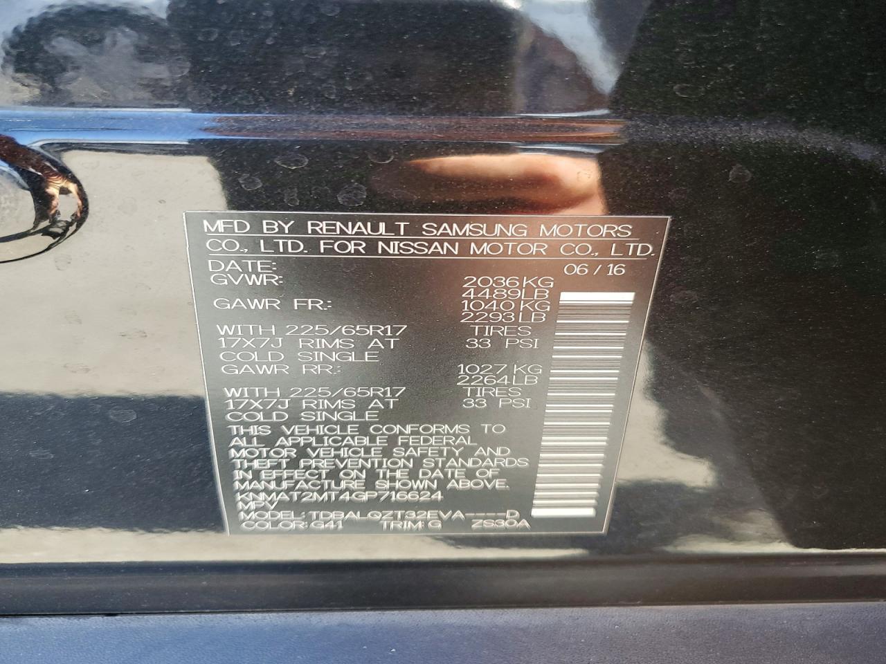 2016 Nissan Rogue Sv - zdjęcie 13