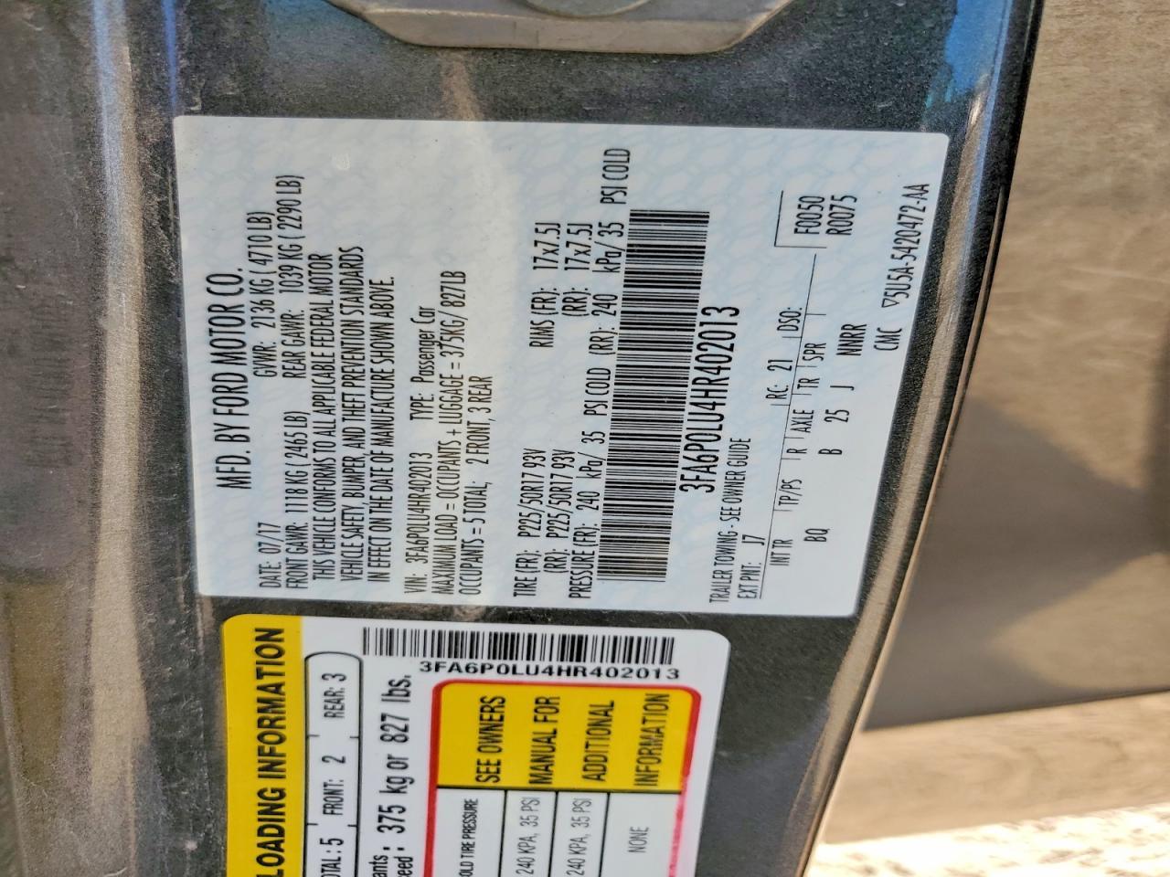 2017 Ford Fusion Se Hybrid - zdjęcie 12