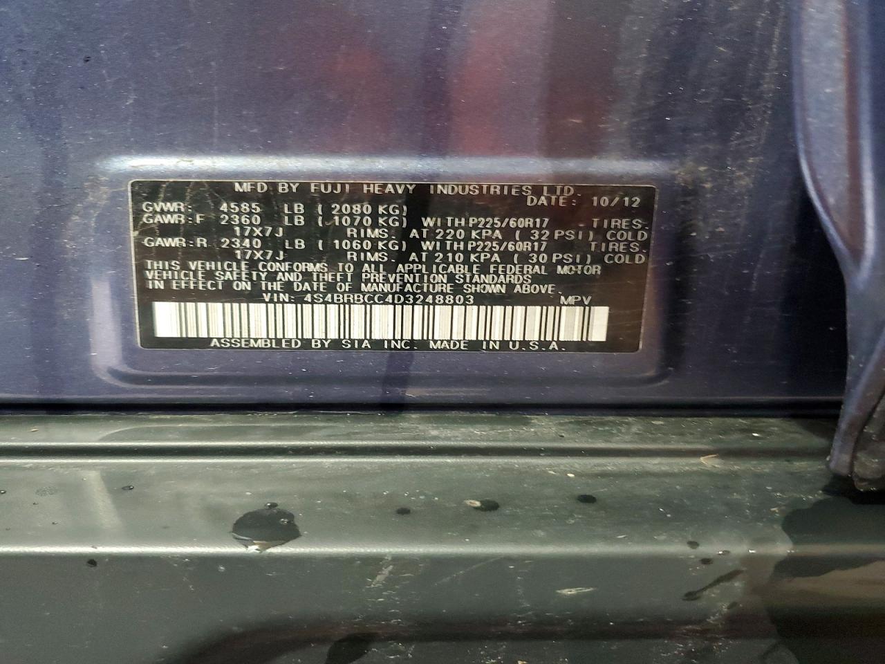 2013 Subaru Outback 2.5I Premium - zdjęcie 12
