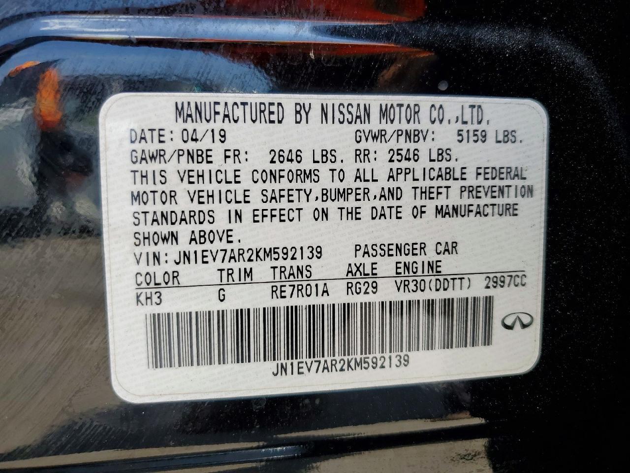 2019 Infiniti Q50 3.0T Luxe - zdjęcie 13