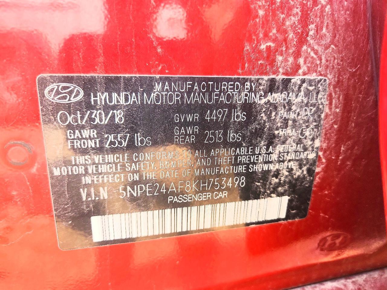2019 Hyundai Sonata Se - zdjęcie 12