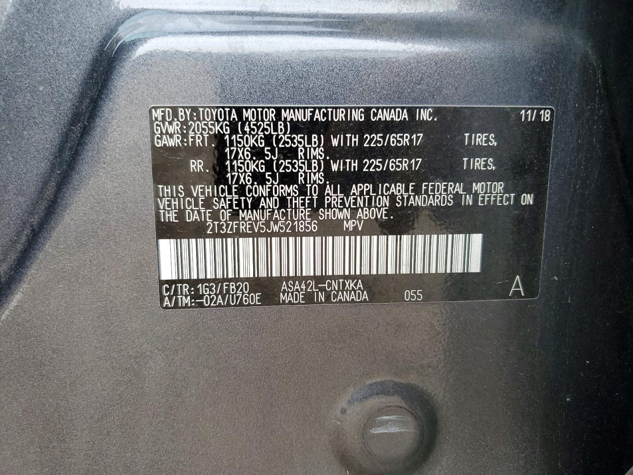 2018 Toyota Rav4 Le - zdjęcie 13