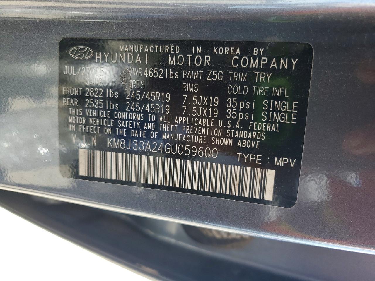 2016 Hyundai Tucson Limited - zdjęcie 13