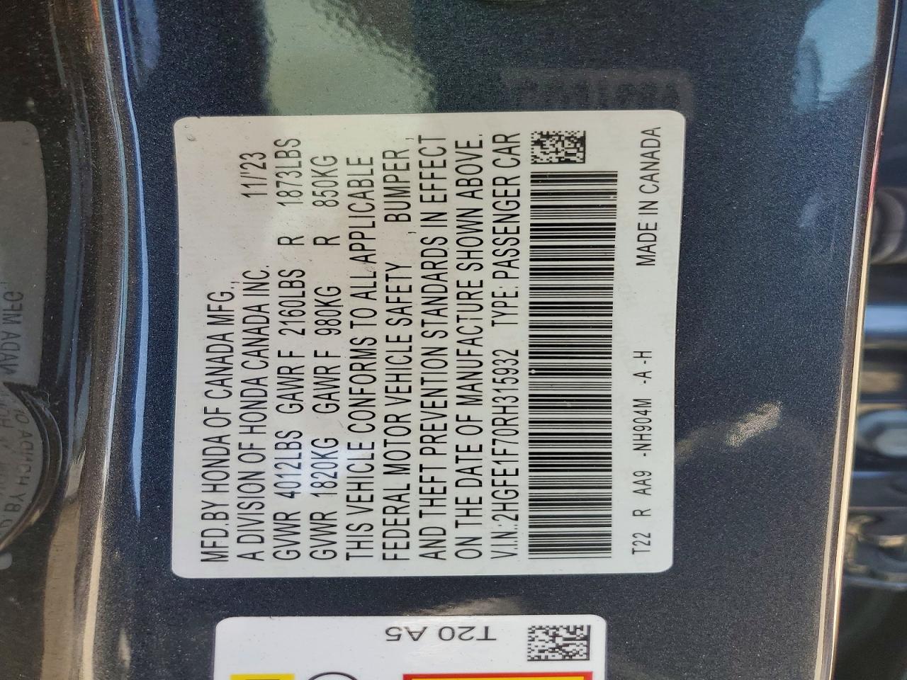 2024 Honda Civic Ex - zdjęcie 12