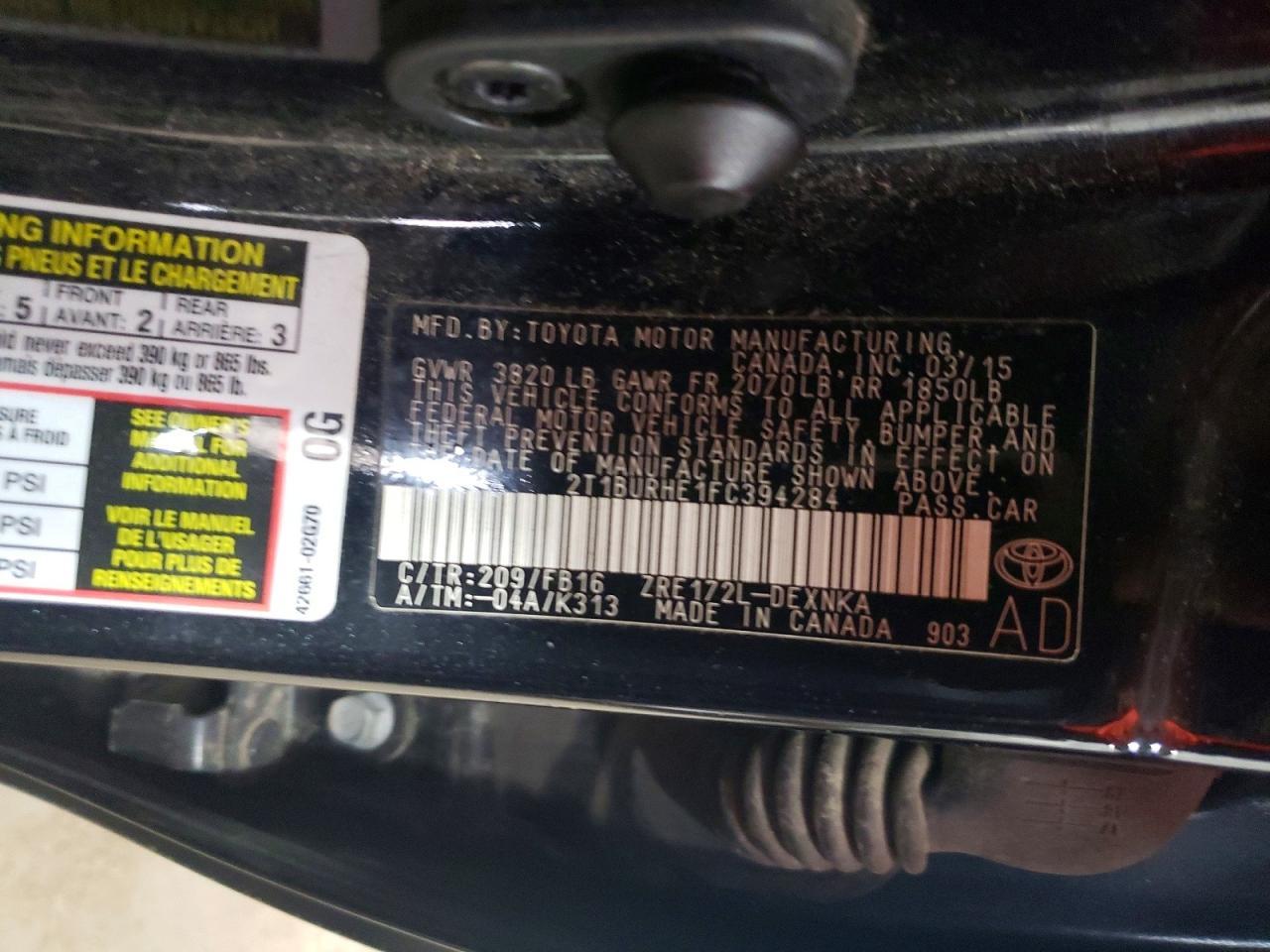 2015 Toyota Corolla Le - zdjęcie 12