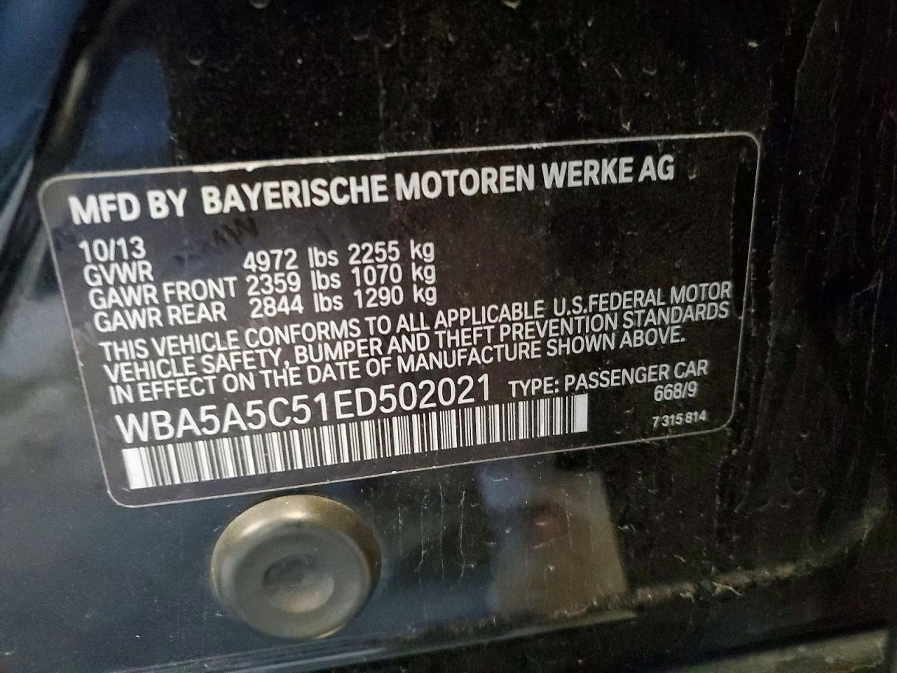 2014 BMW 528 I - zdjęcie 12