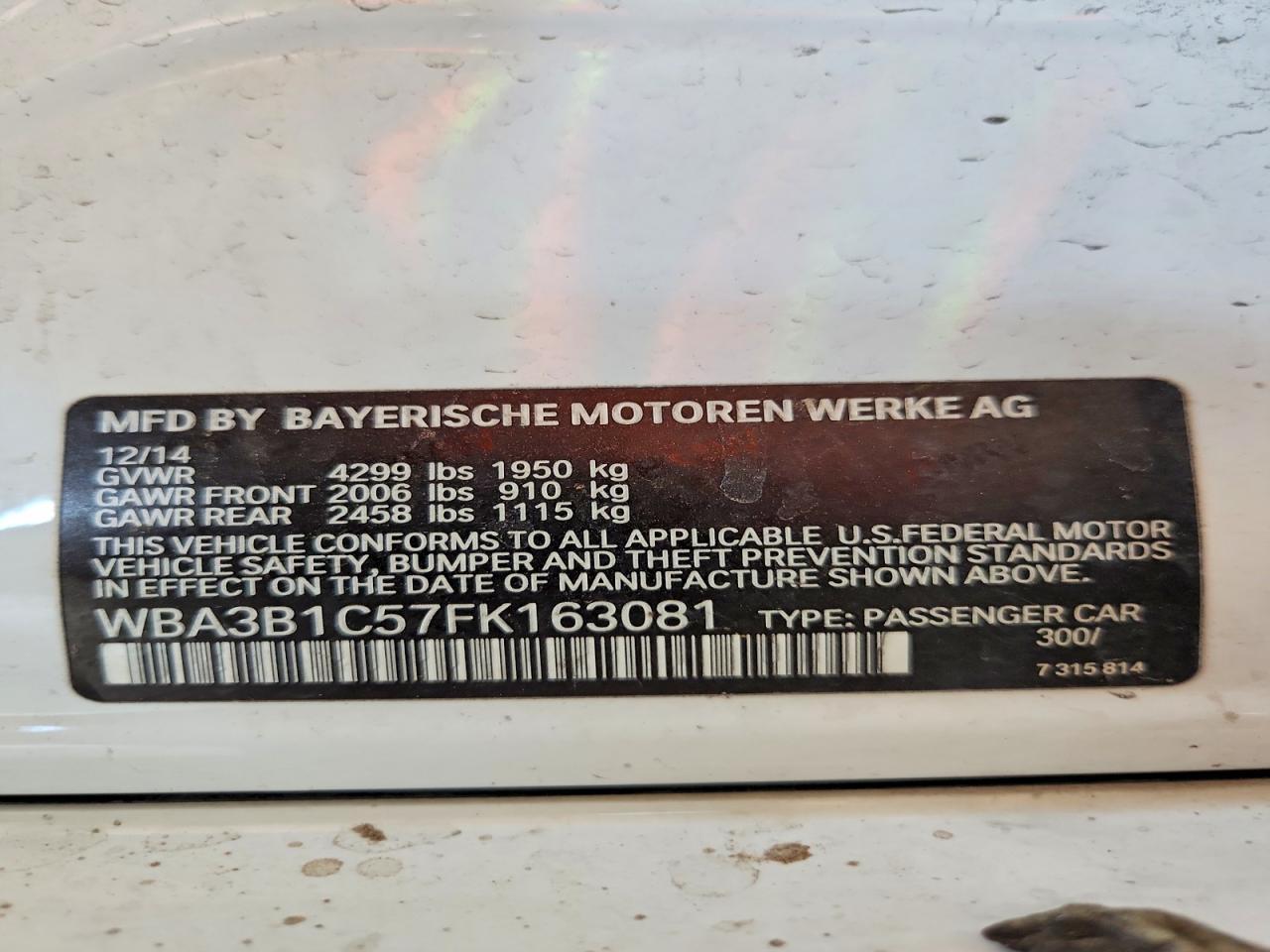 2015 BMW 320 I - zdjęcie 12