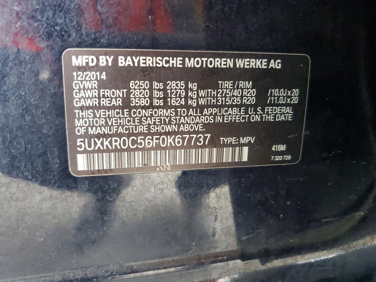 2015 BMW X5 xDrive35I - zdjęcie 12