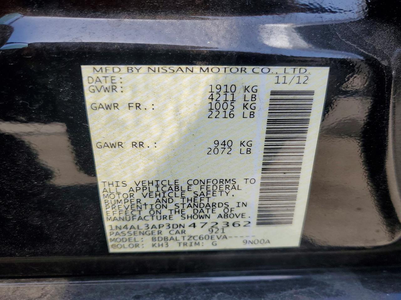 2013 Nissan Altima 2.5 - zdjęcie 12
