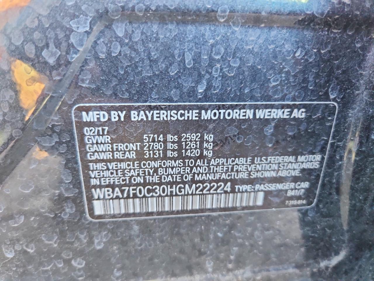 2017 BMW 750 I - zdjęcie 12