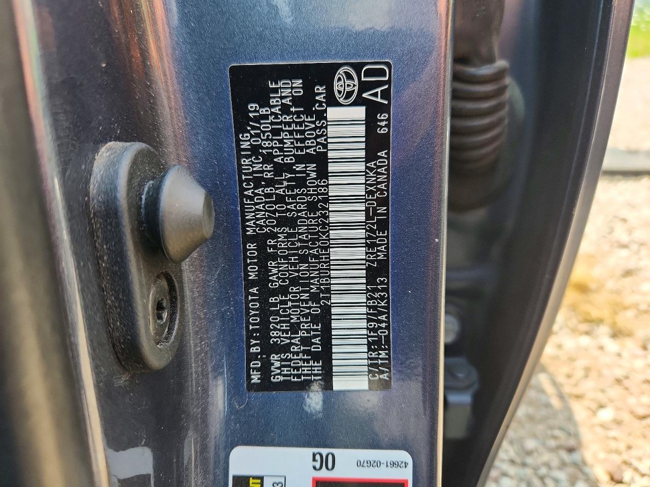 2019 Toyota Corolla Le - zdjęcie 13