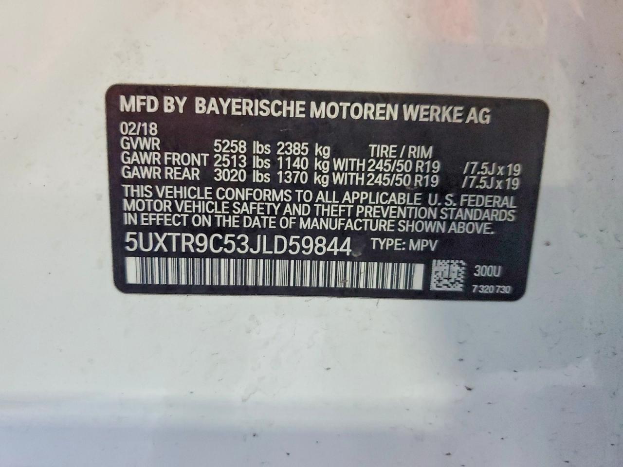 2018 BMW X3 xDrive30I - zdjęcie 12