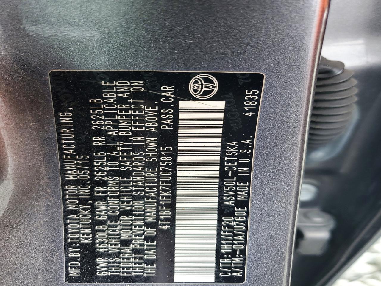 2015 Toyota Camry Se - zdjęcie 12