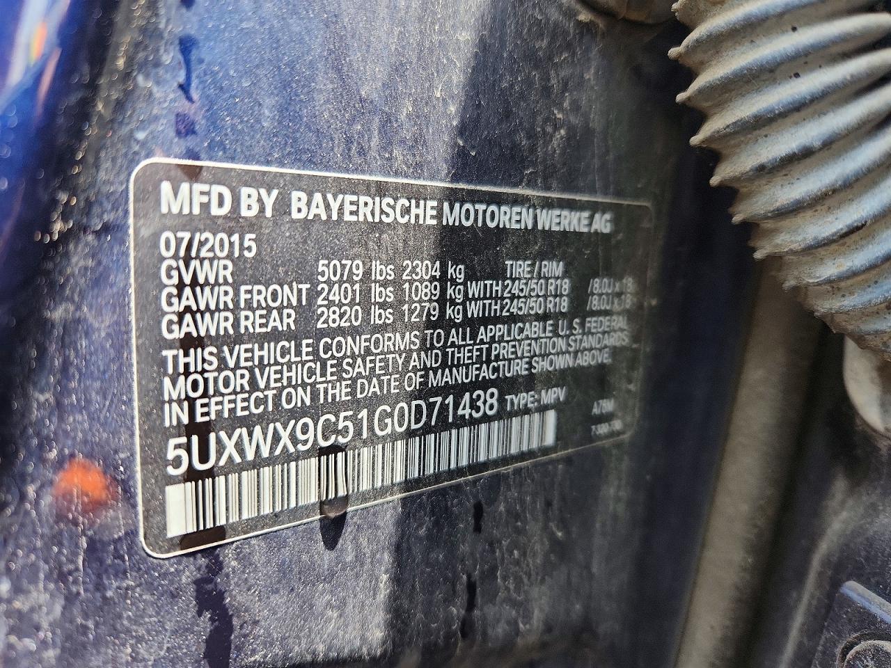 2016 BMW X3 xDrive28I - zdjęcie 13