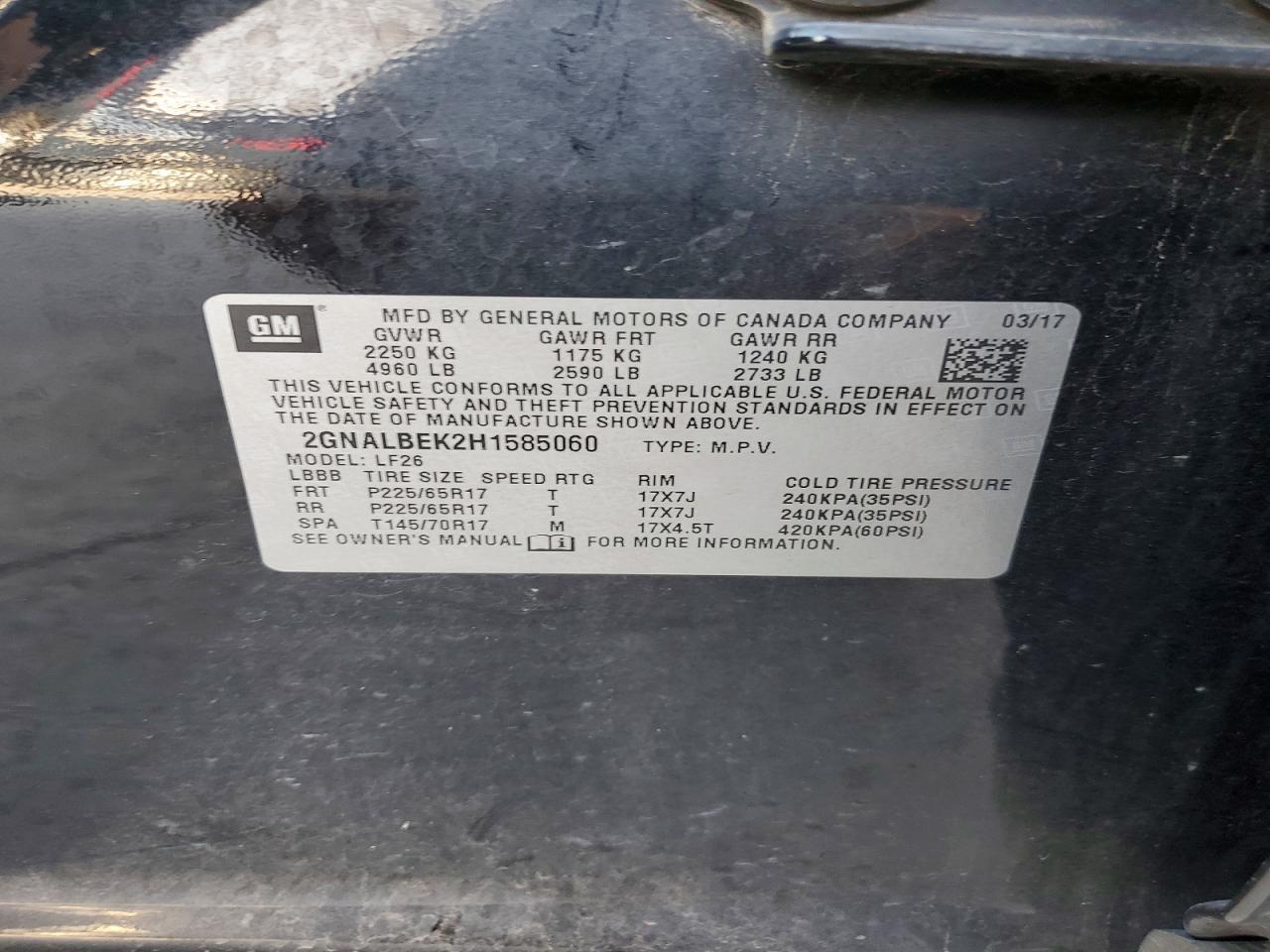 2017 Chevrolet Equinox Ls - zdjęcie 13