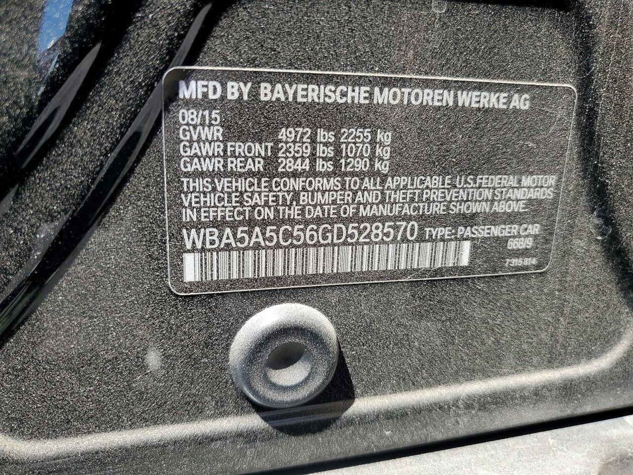 2016 BMW 528 I - zdjęcie 12