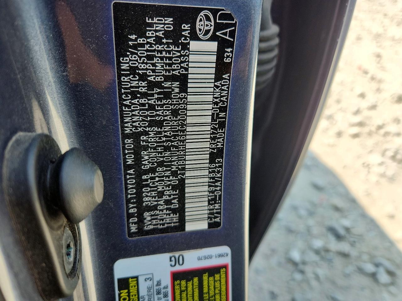 2014 Toyota Corolla Le - zdjęcie 12