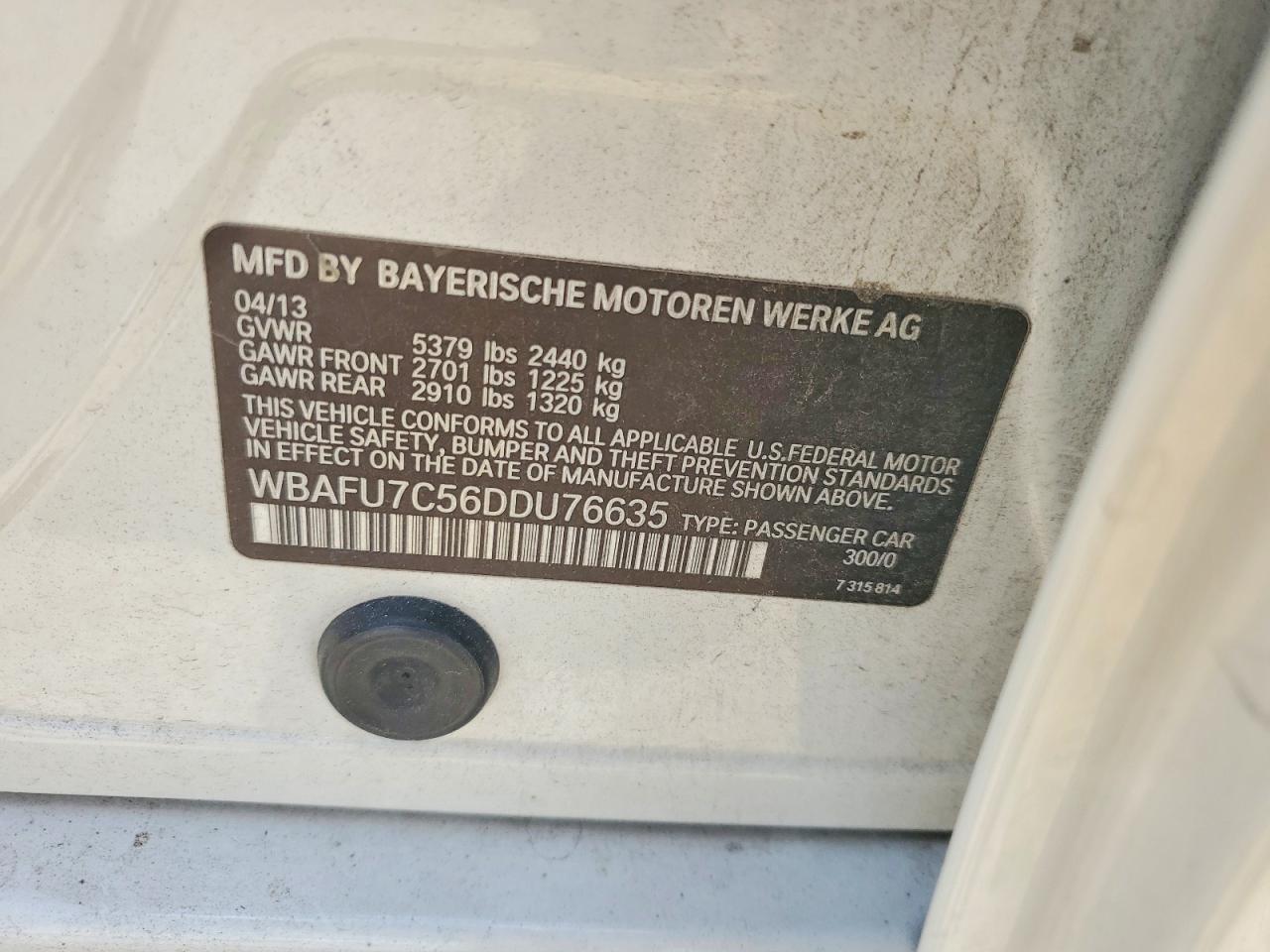 2013 BMW Seria 5 535i - zdjęcie 12