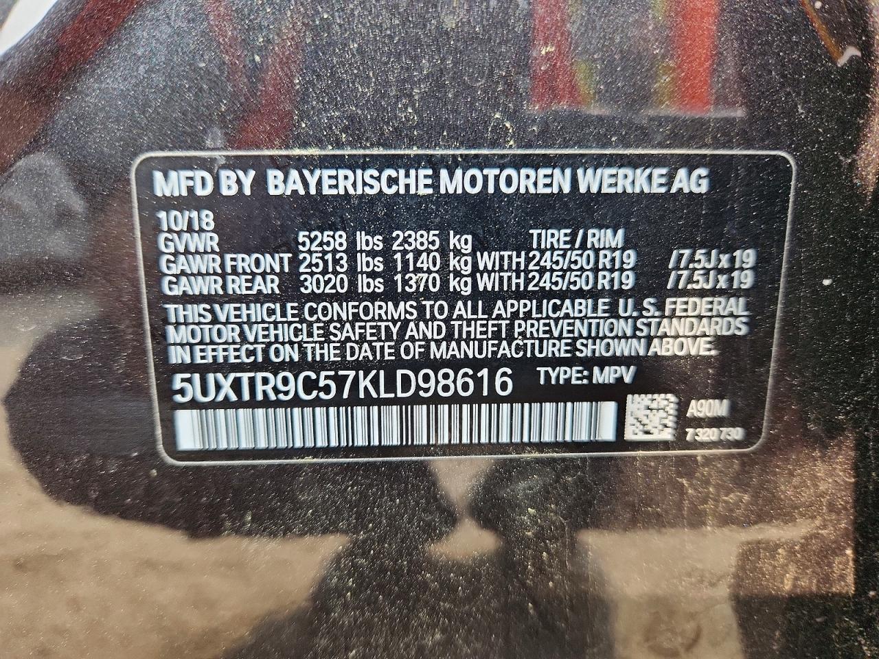 2019 BMW X3 xDrive30I - zdjęcie 14