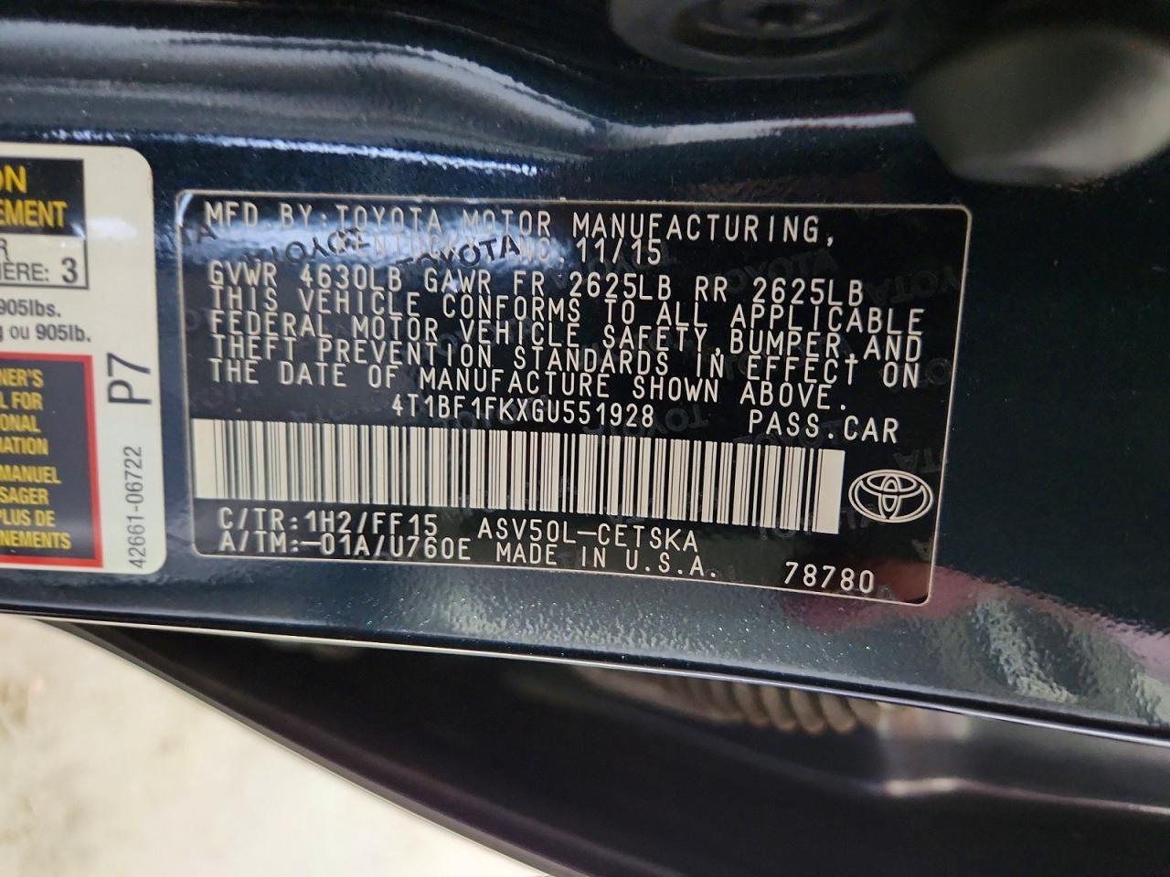 2016 Toyota Camry Se - zdjęcie 13