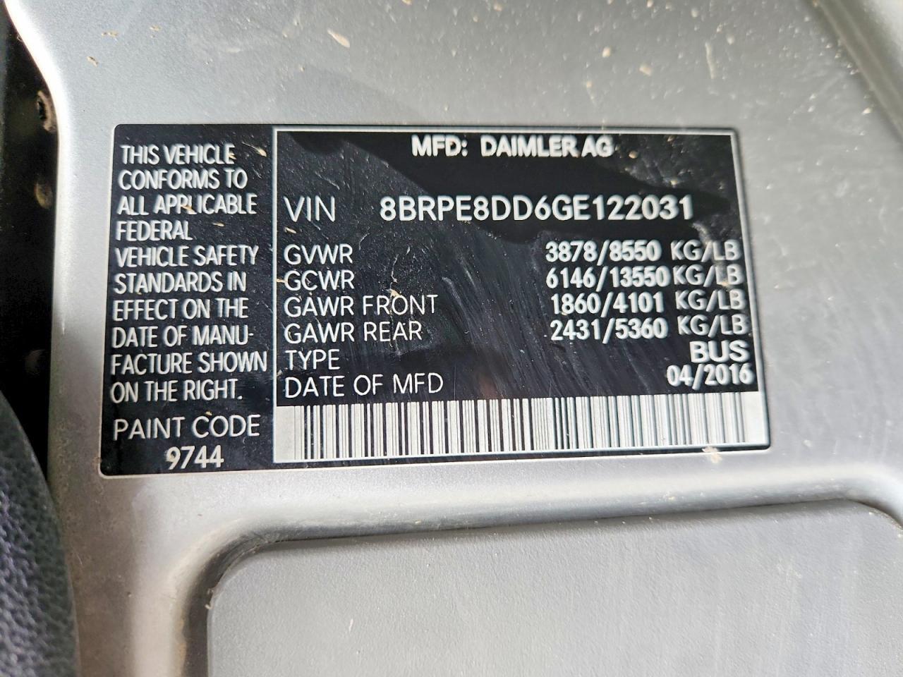 2016 Mercedes-Benz Sprinter 2500 - zdjęcie 14