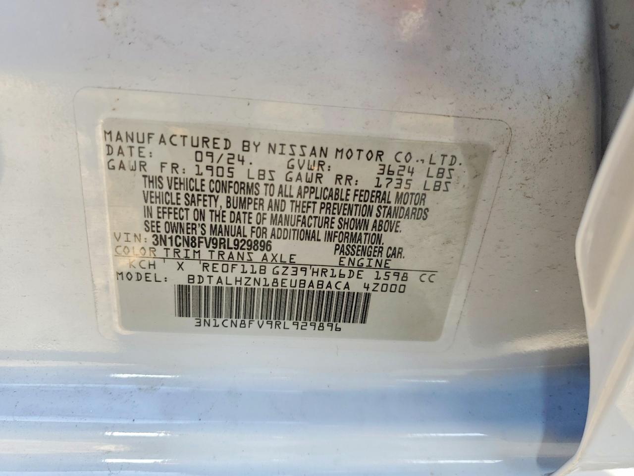 2024 Nissan Versa Sr - zdjęcie 12