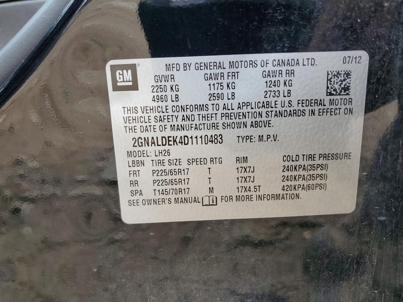 2013 Chevrolet Equinox Lt - zdjęcie 13