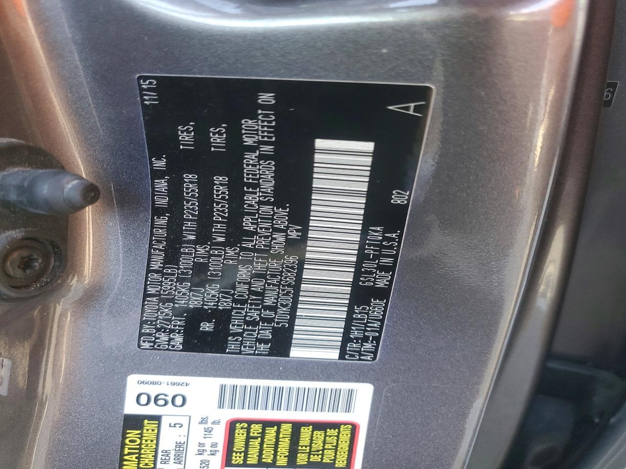 2015 Toyota Sienna Limited Premium 7-Passenger - zdjęcie 12