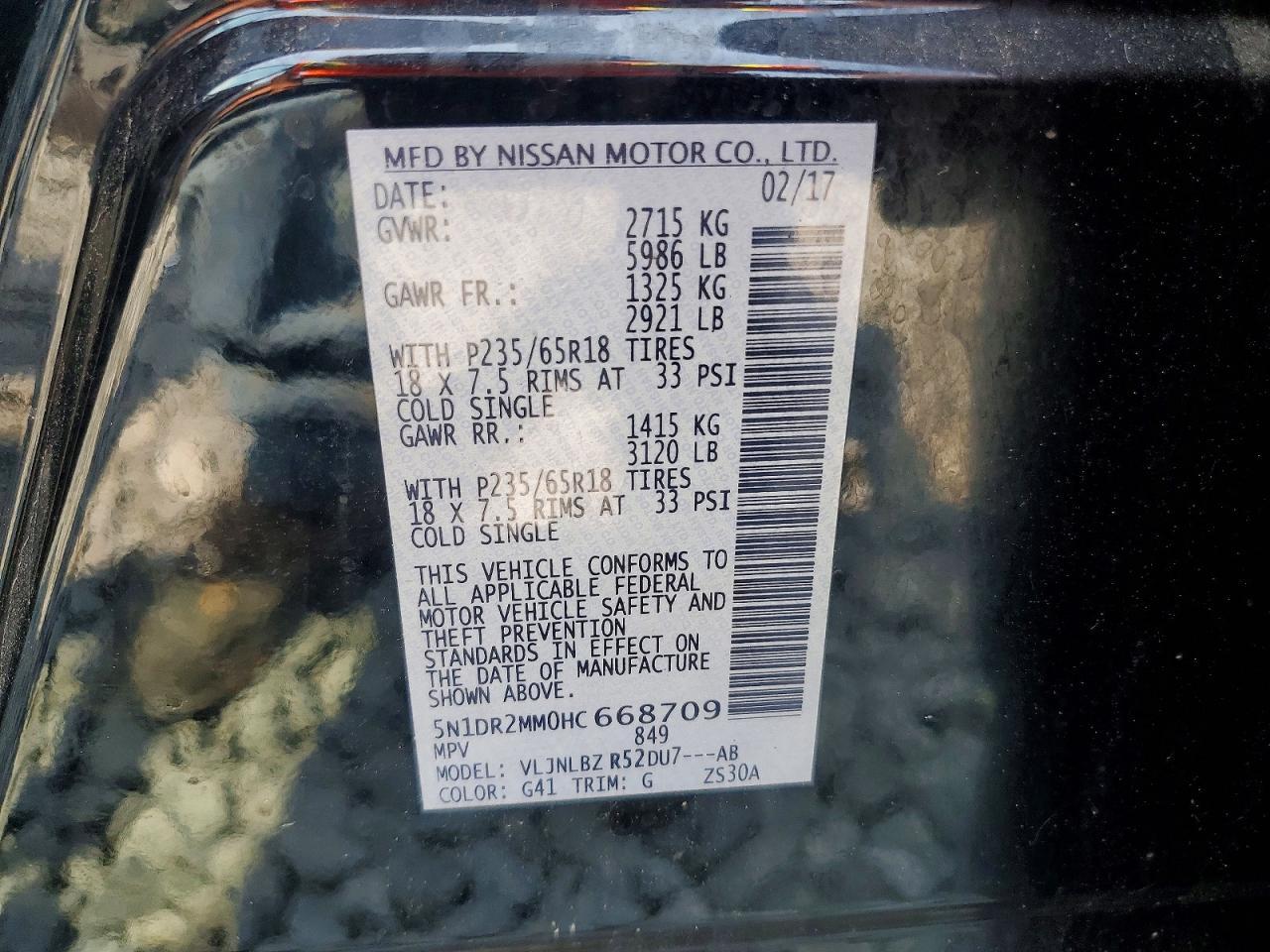 2017 Nissan Pathfinder S - zdjęcie 13
