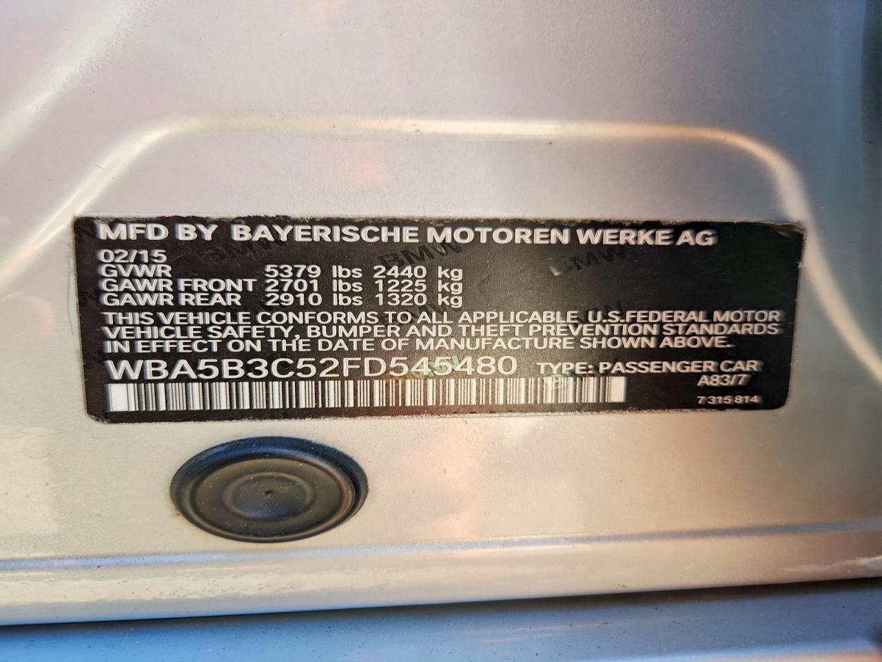 2015 BMW 535 Xi - zdjęcie 12