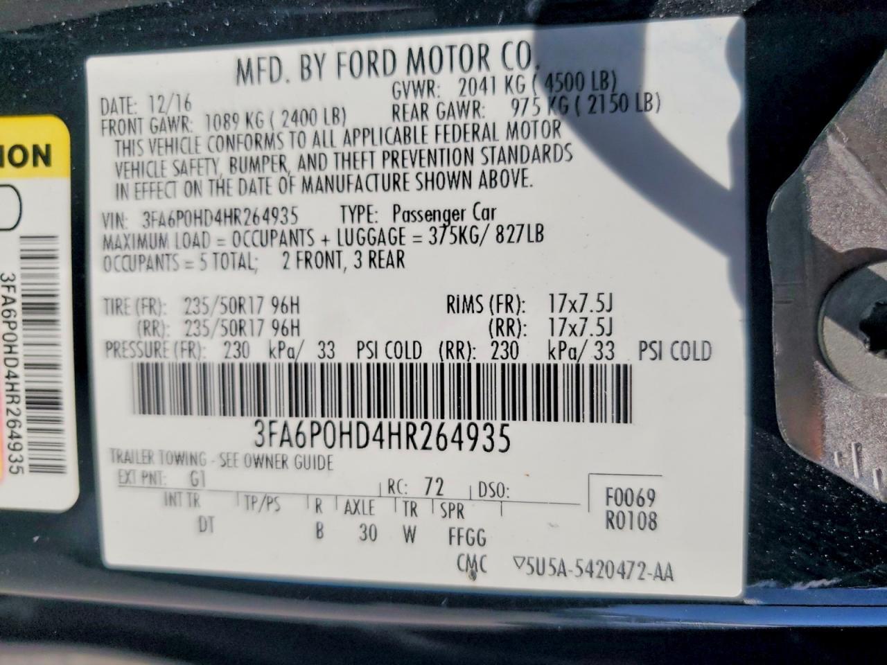 2017 Ford Fusion Se - zdjęcie 12