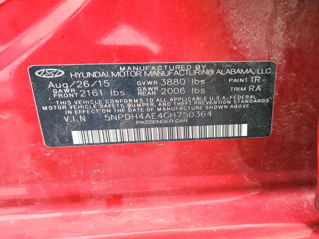2016 Hyundai Elantra Se - zdjęcie 12