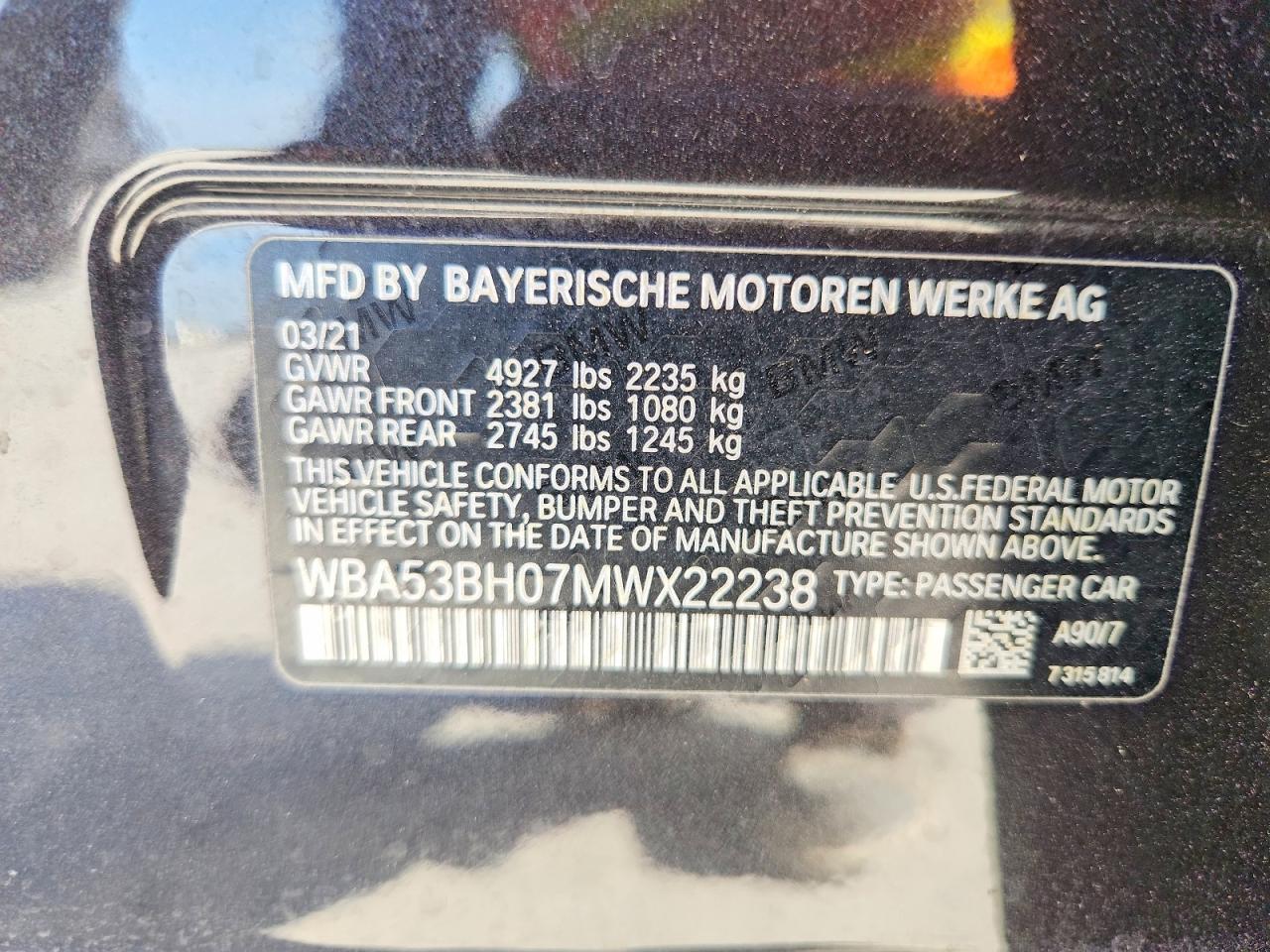 2021 BMW 530 I - zdjęcie 13