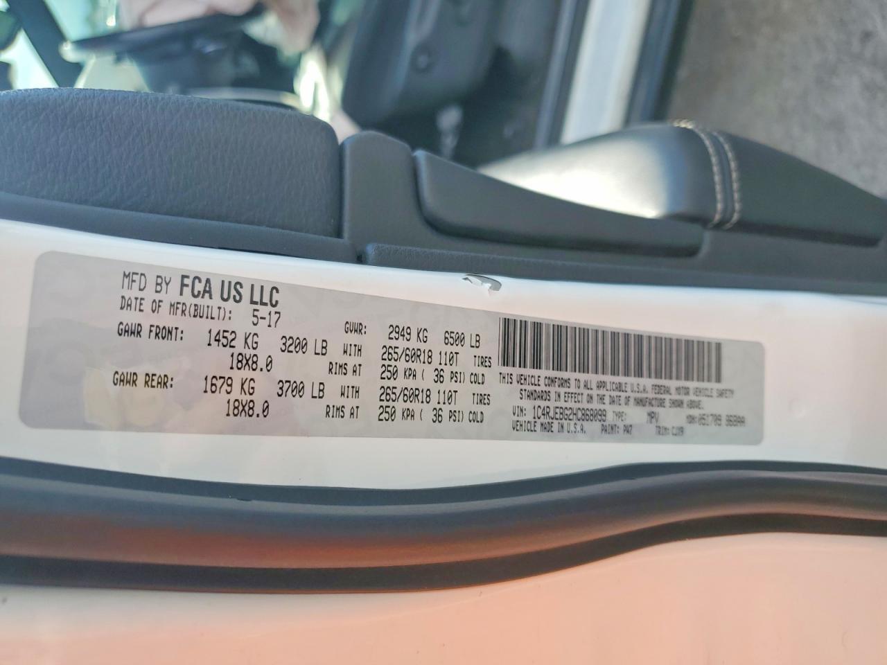 2017 Jeep Grand Cherokee Limited - zdjęcie 13