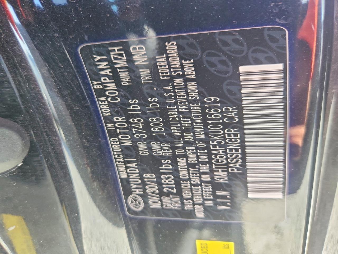 2019 Hyundai Veloster 2.0L - zdjęcie 12