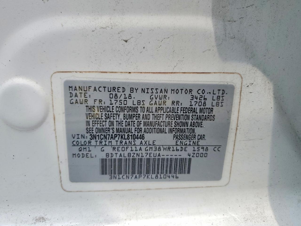 2019 Nissan Versa Sv - zdjęcie 13