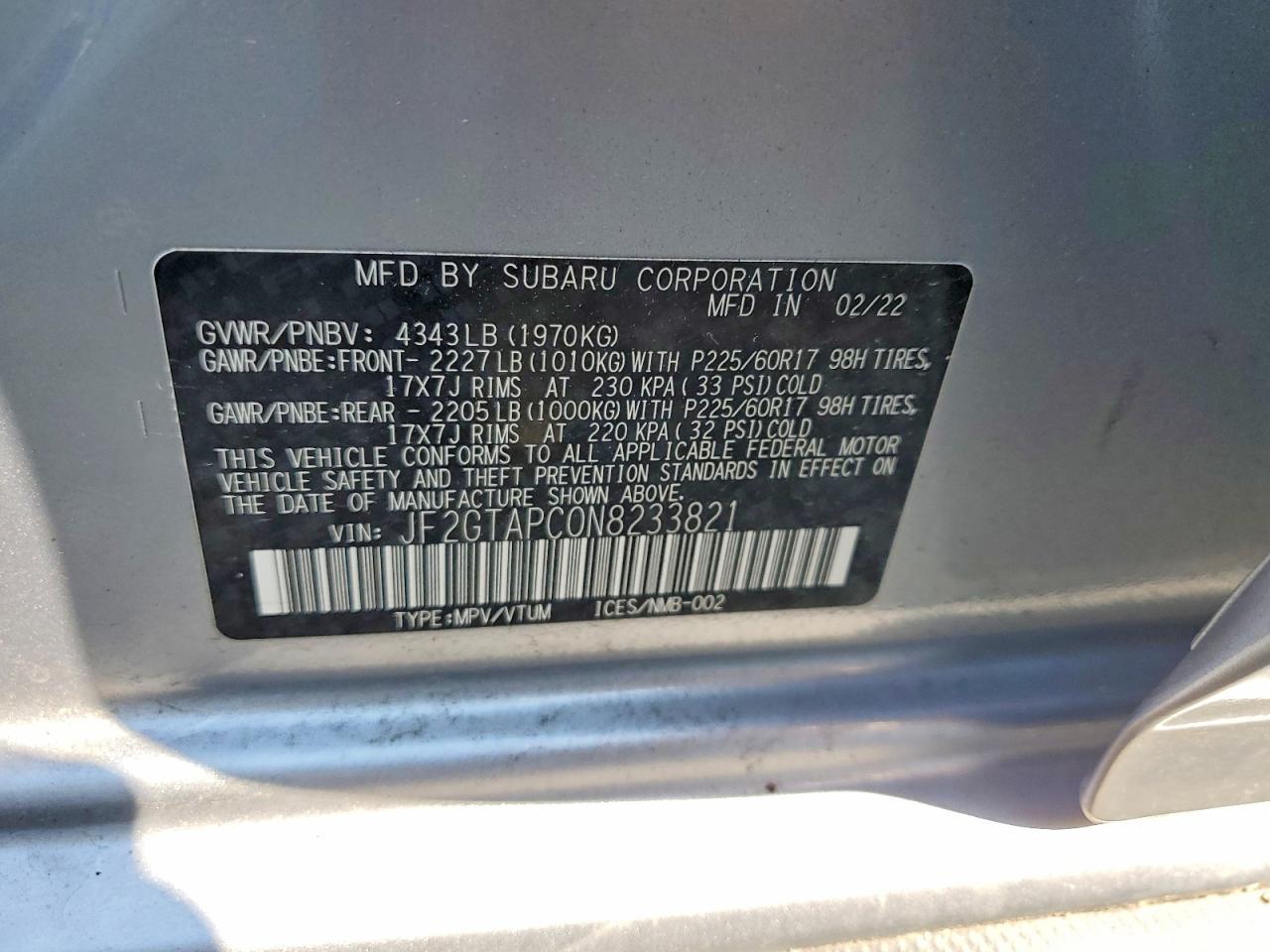2022 Subaru Crosstrek Premium - zdjęcie 12