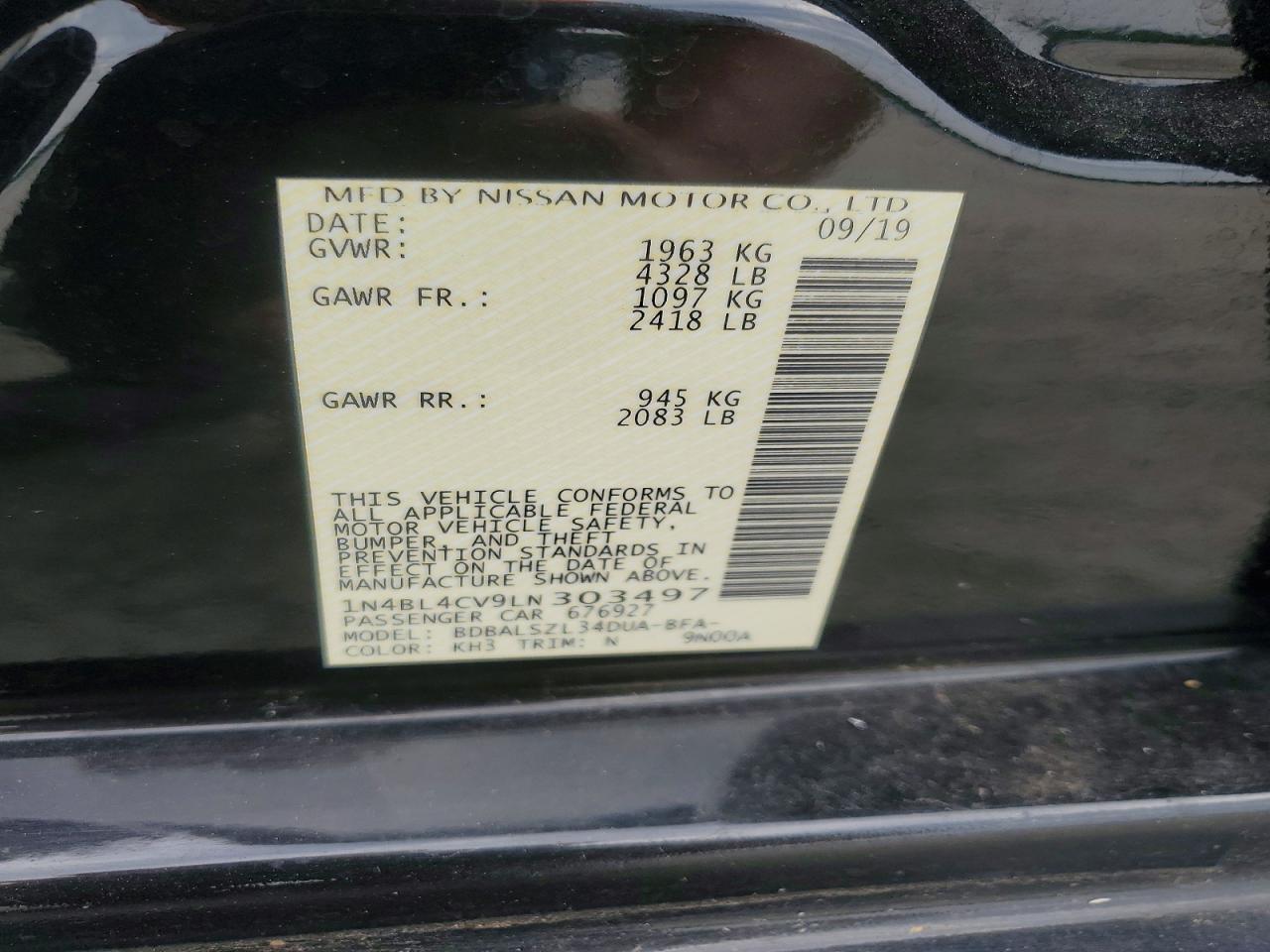 2020 Nissan Altima Sr - zdjęcie 12