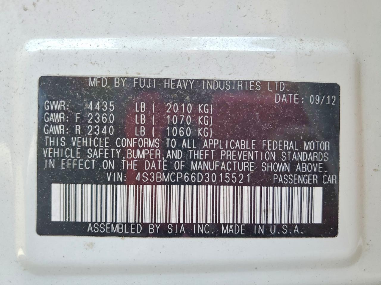 2013 Subaru Legacy 2.5I Limited - zdjęcie 12